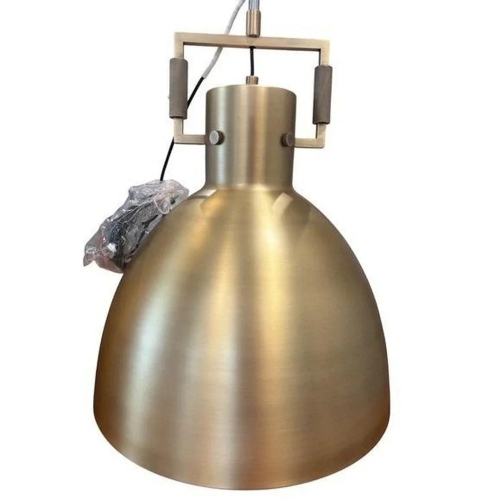 18 inch Pendant Brushed Brass Finish New in box cloche style‎ - listing is for 1